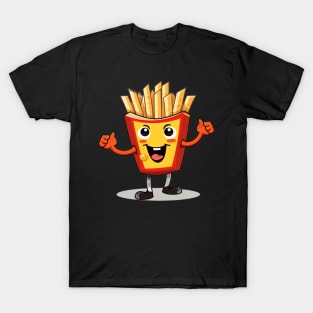 kawaii french fries T-Shirt cute potatofood funny T-Shirt